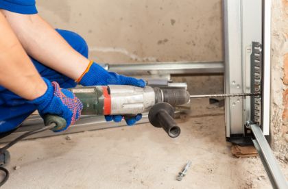 Garage door panel installation